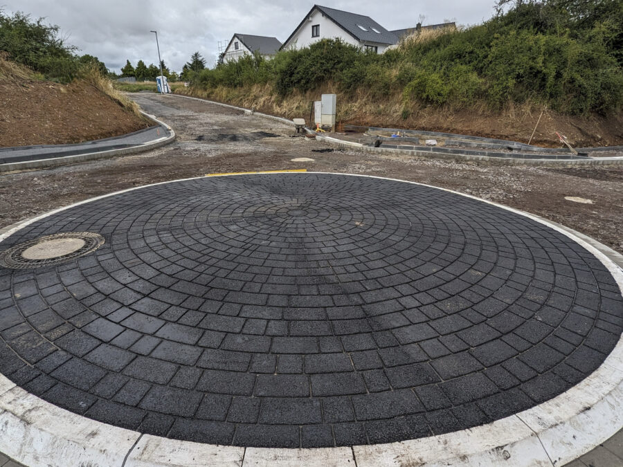 Asphaltprägung Muster Kreisverkehr-Schablone