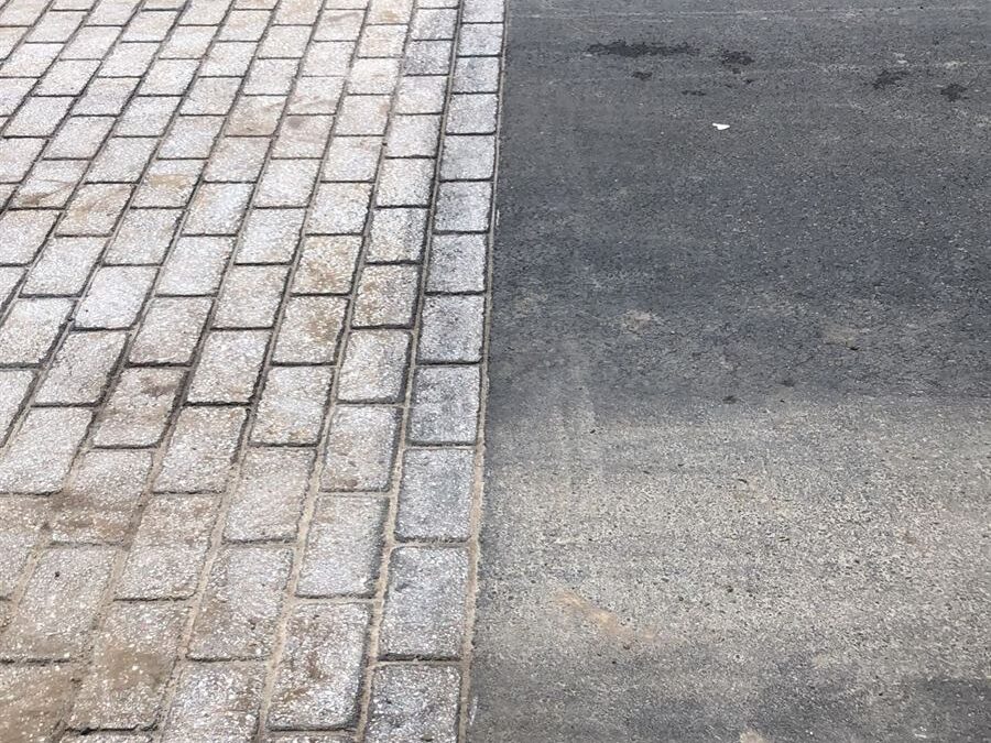 Asphaltprägung Muster Prägung inklusive Schliff
