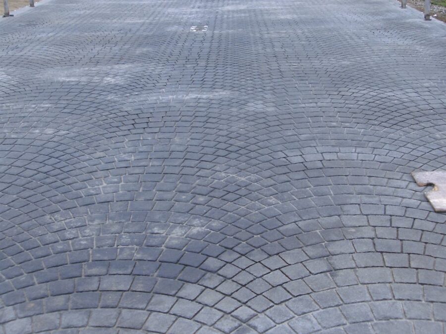 Asphaltprägung Muster Segmentbogen