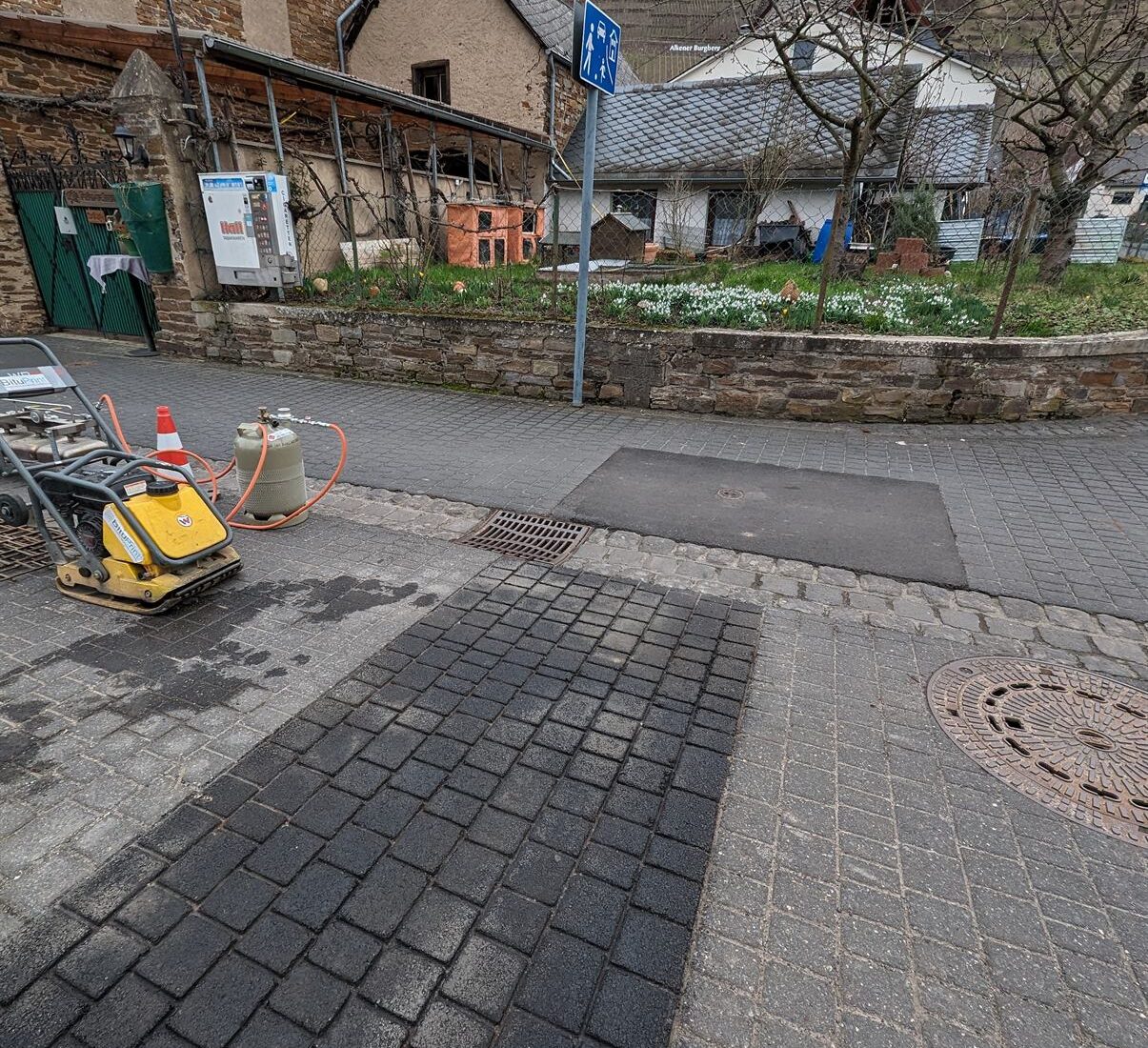 Asphaltreparatur Alken · geprägte Fläche